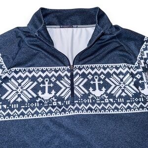 Southern Tide Quarter‎ Zip Christmas Style Pullover - Size: L